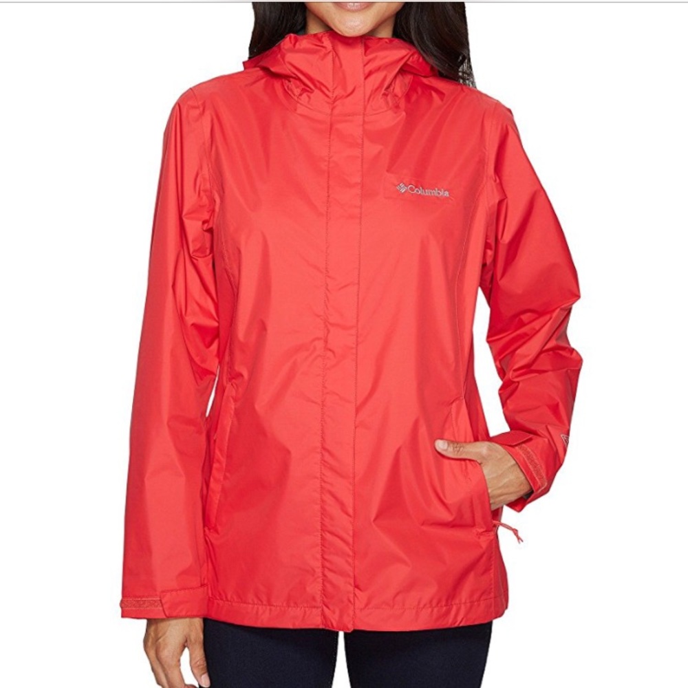 Columbia sportswear Omni-tech rain jacket red